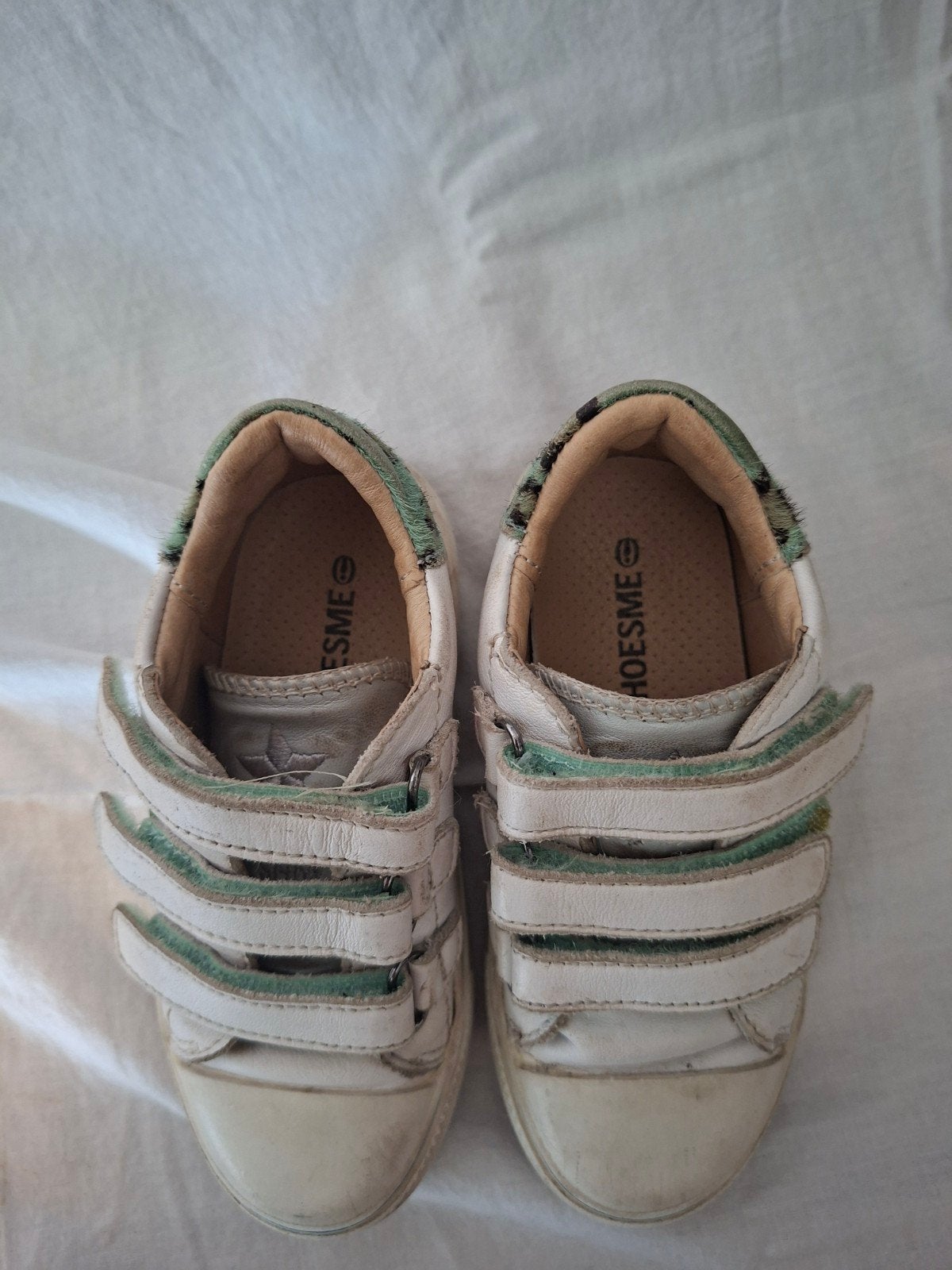Foto 4 van Shoesme sneakers wit met luipaardprint en klittenband