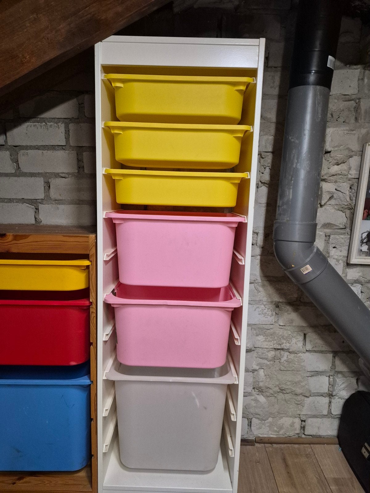 witte IKEA TROFAST Opbergcombinatie met 6 bakken, Huis en Inrichting, Ophalen, Gebruikt