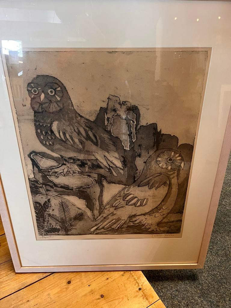 Groot werk Berguilen van Janny Bieruma Oosting, Ophalen, Ets, 1900 - 1949, Flora en Fauna