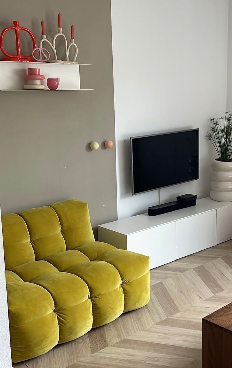 Loods 5 Fat Joe fauteuil/loveseat – Royal Sun, Ophalen, Zo goed als nieuw, Stof, 100 tot 125 cm