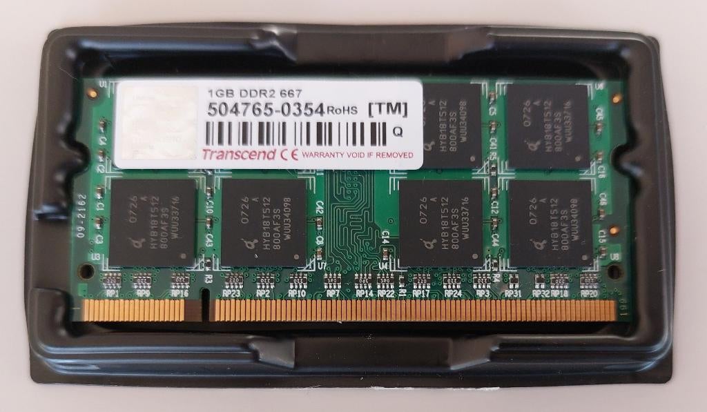 Laptop geheugen DDR2 - 1 Gb, Ophalen, Gebruikt, DDR2, Laptop