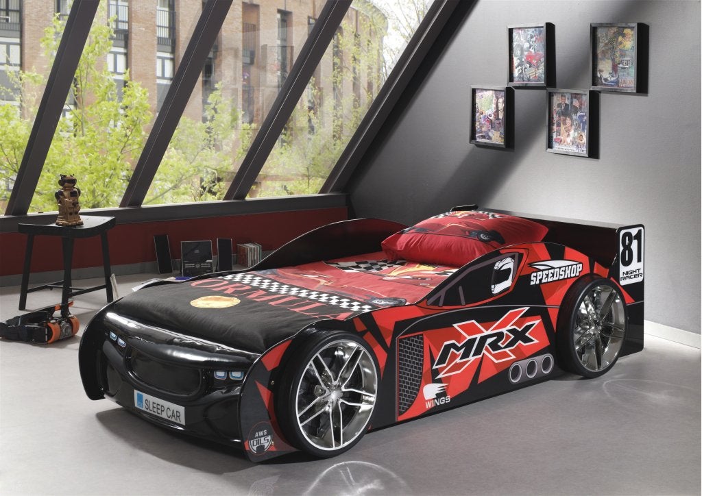 Autobed MRX Sleepcar - 90x200 - Zwart, Kinderen en Baby's, Kinderkamer | Bedden, Niet ingevuld, Niet ingevuld, Niet ingevuld