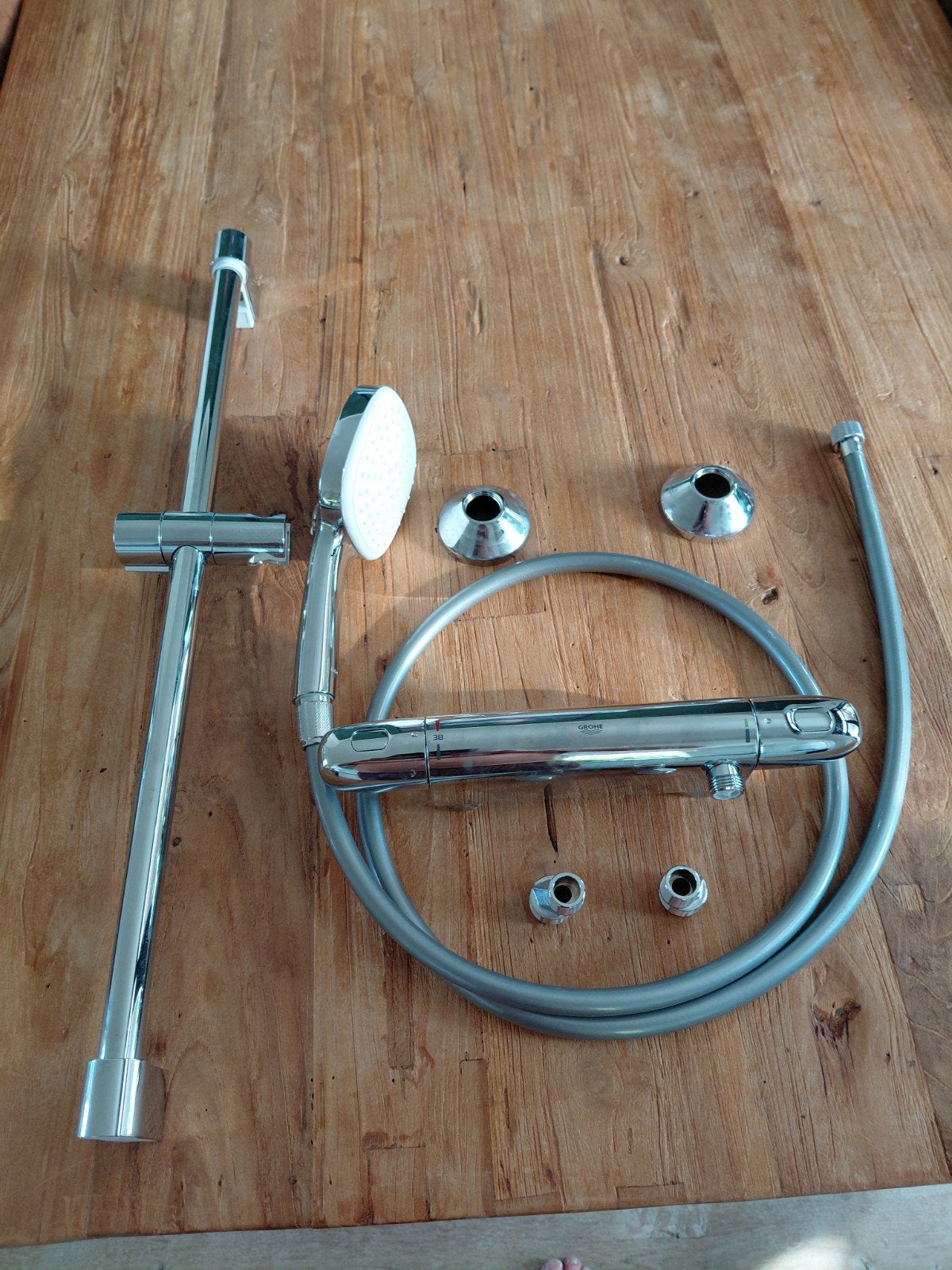 Grohe thermostaat kraan + douche stang, Doe-het-zelf en Verbouw, Sanitair, Ophalen, Douche
