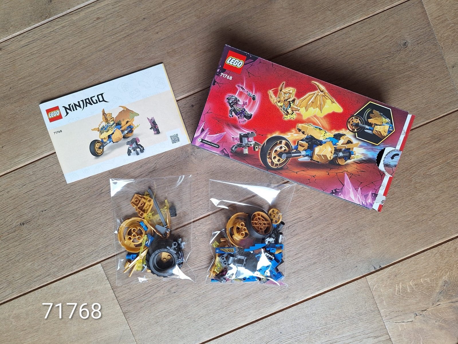 LEGO Ninjago 71768 Jay's Gouden Draak Motor, Lego, Ophalen of Verzenden, Zo goed als nieuw, Compleet