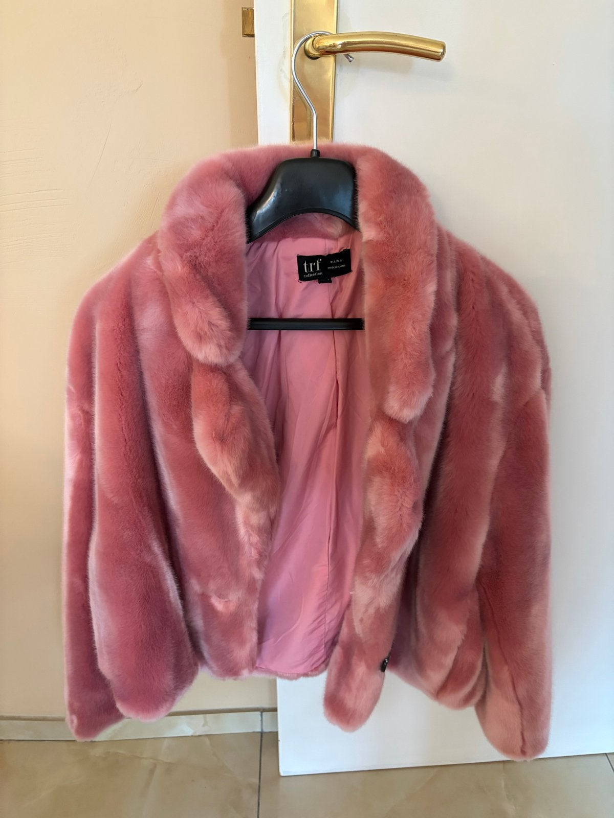 Roze faux fur jasje van Zara TRF, maat S, Ophalen of Verzenden, Nieuw, Maat 36 (S), Roze