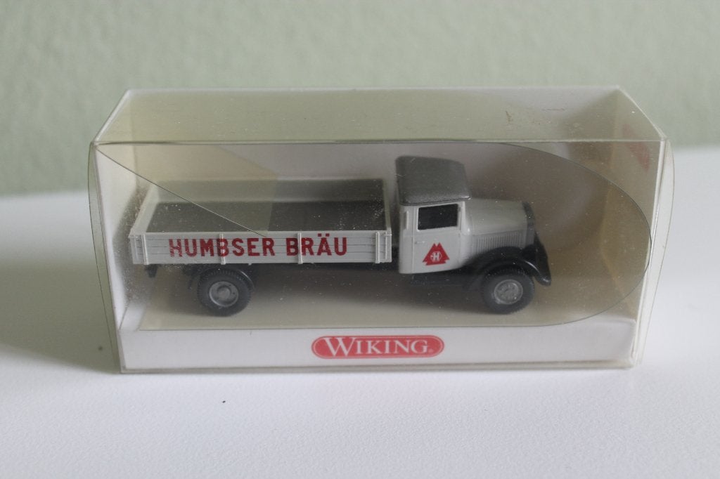 Wiking Mercedes L 2500 pickup  met bierreclame, Hobby en Vrije tijd, Ophalen of Verzenden, Zo goed als nieuw, Auto, Wiking