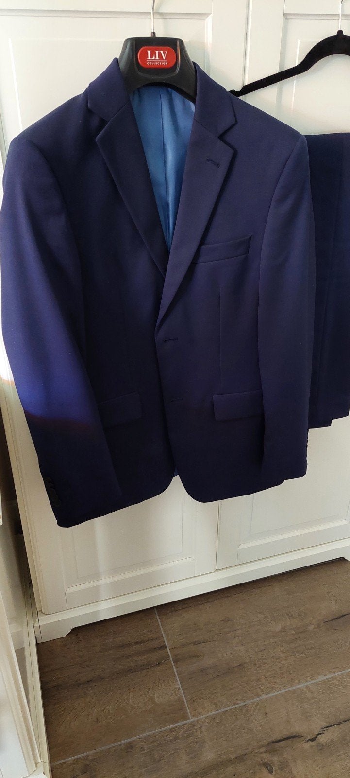 Kostuum maat 44 Fiore donkerblauw, Ophalen of Verzenden, Zo goed als nieuw, Maat 46 (S) of kleiner, Fiore Moda