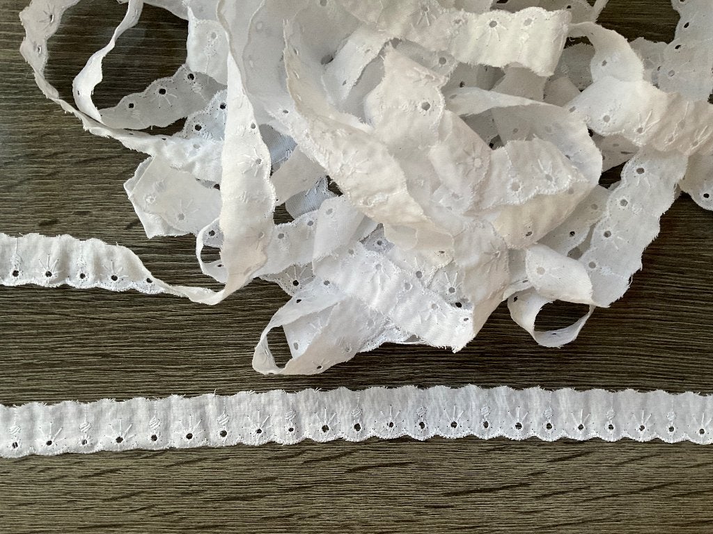 Nr 30) Aanbieding 10 m broderie kant  € 4,00, Verzenden, Nieuw, Kant