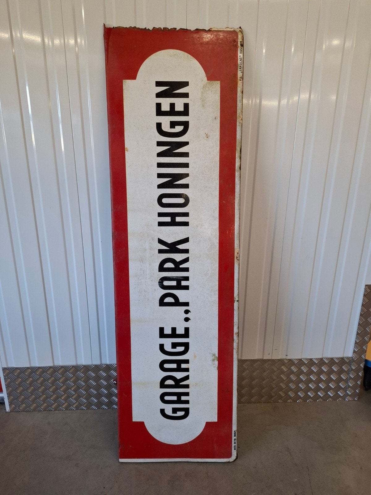 Vintage Emaille Bord "GARAGE PARK HONINGEN" - Zeldzaam, Ophalen