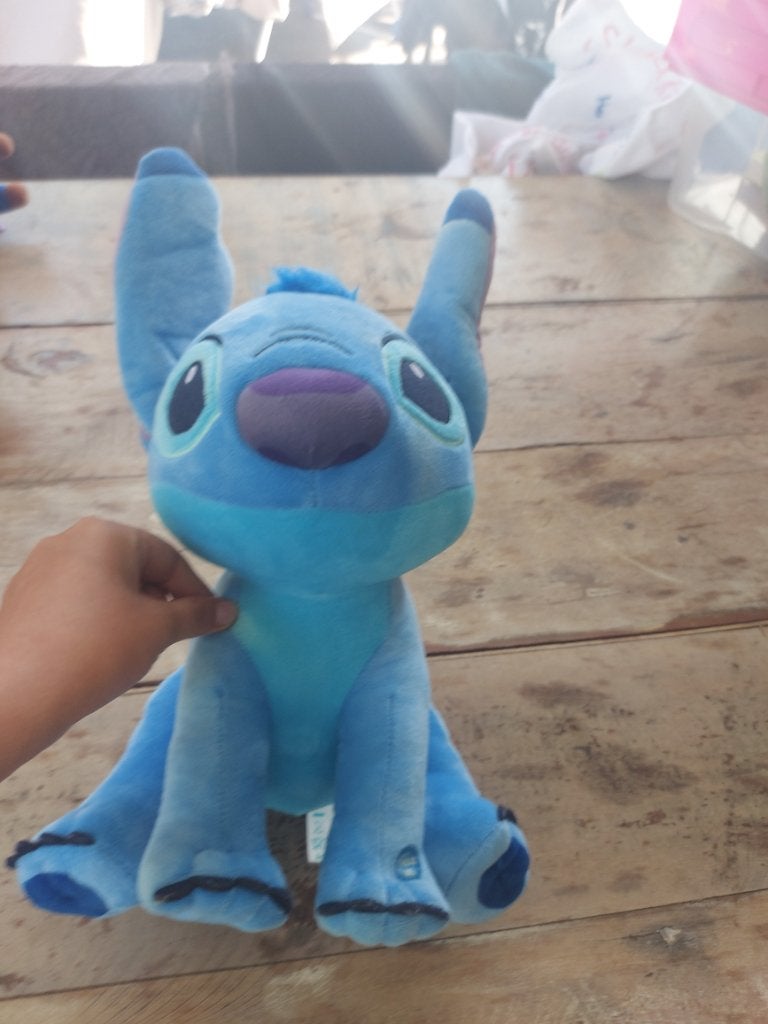 Stitch knuffel met muziek, Overige merken, Blauw, Zo goed als nieuw, Middelgroot (20 tot 80 cm)