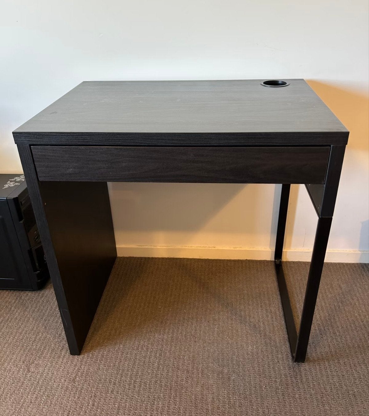 IKEA MICKE Bureau, black, Huis en Inrichting, Bureaus, Ophalen, Gebruikt, Spaanplaat of MDF, IKEA