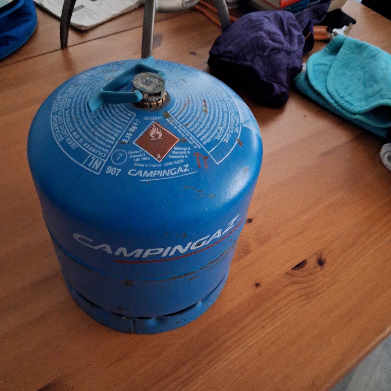 gasfles  907, 2,75 kilo. 2/3 vol, Caravans en Kamperen, Kampeeraccessoires, Ophalen, Gebruikt