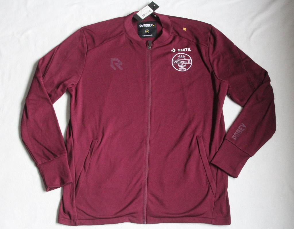 ROBEY Voetbaljack bordeaux Willem - II maat 2XL (piris), Groter dan maat XL, Ophalen of Verzenden, Nieuw, Trainingspak