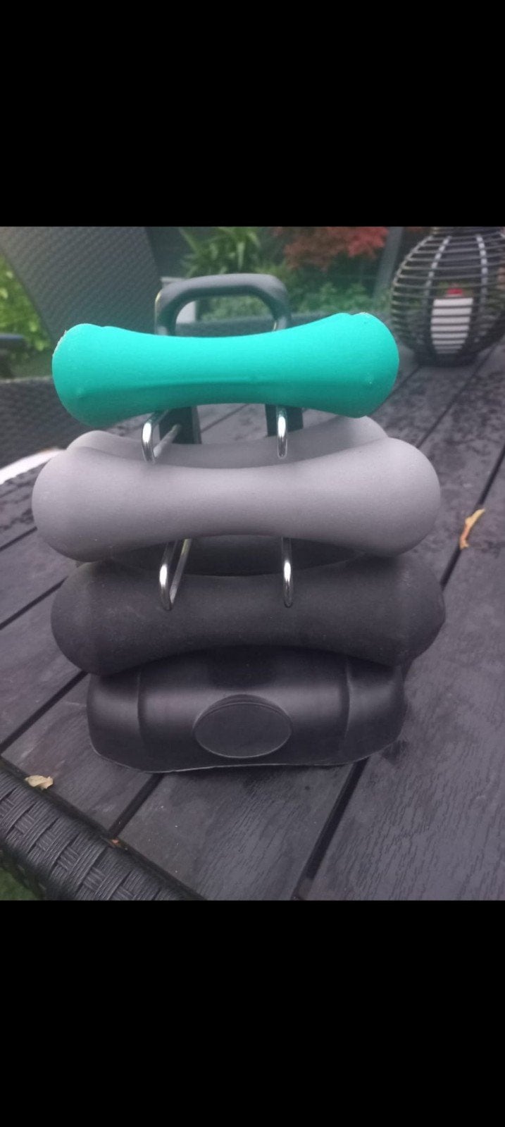 Dumbbell set met standaard (1kg, 2kg, 3kg), Ophalen of Verzenden, Zo goed als nieuw, Armen, Dumbbell
