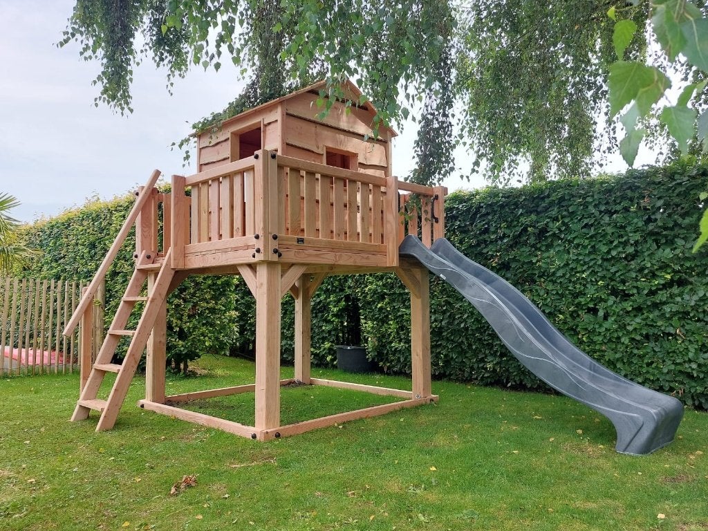 BOOMHUT BOSHUIS speeltoren speelhuis klimtoren speeltoestel
