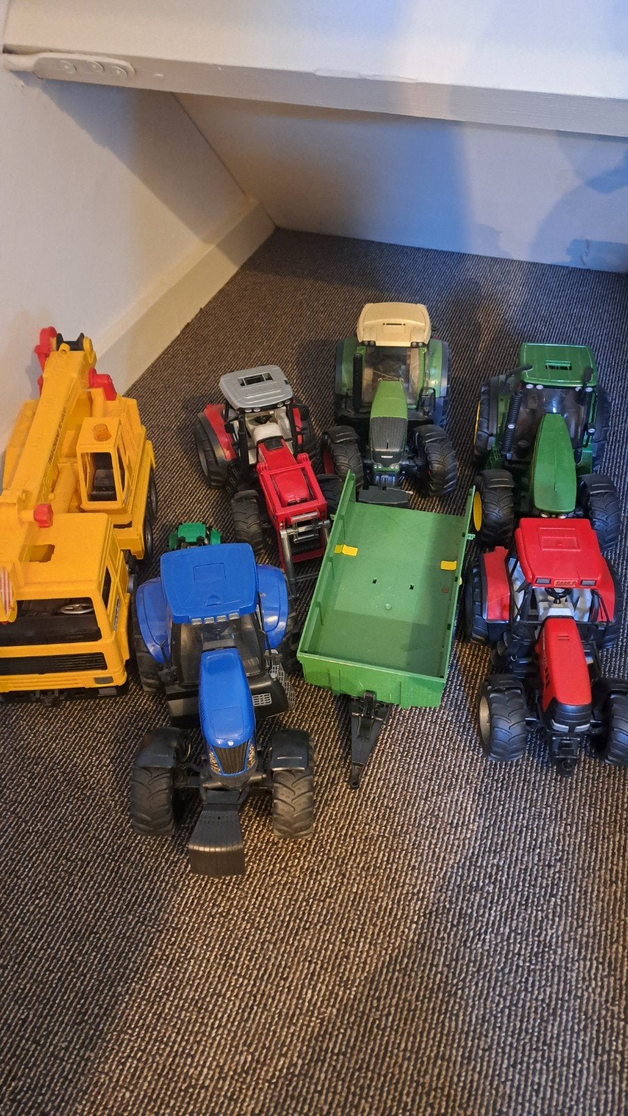 Grote set Bruder speelgoed: kranen en tractoren, Ophalen of Verzenden, Gebruikt