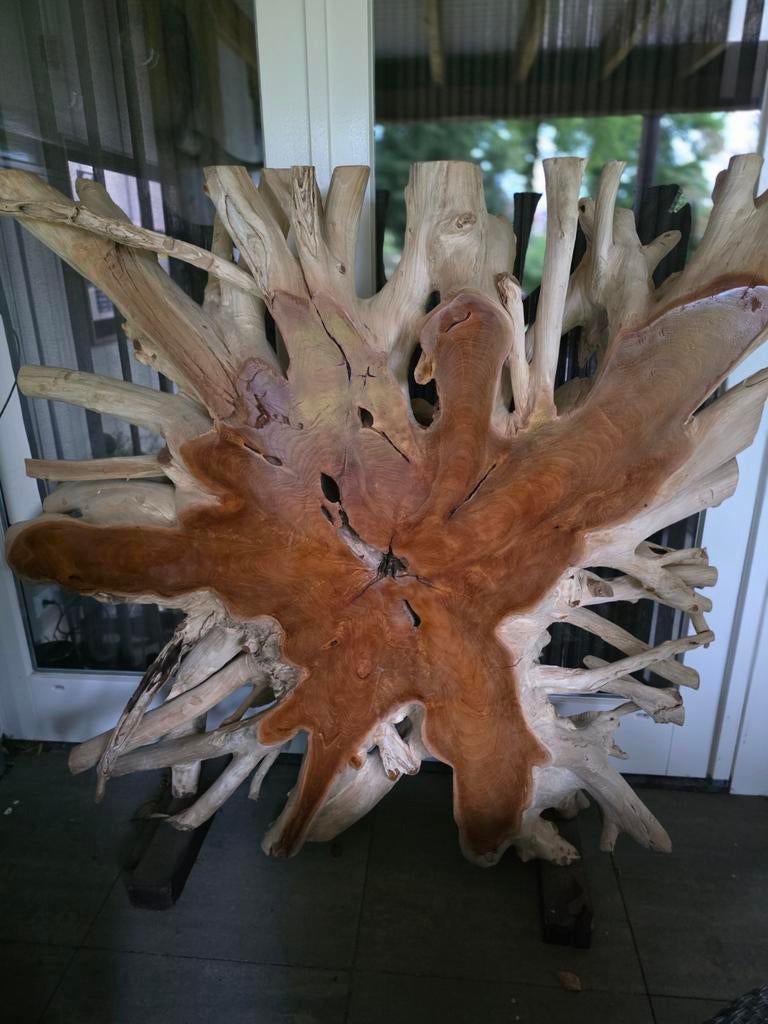 Boomstam Teak Wortel Decoratie - 150x150x30cm, Ophalen, Hout, Gebruikt, Landelijk