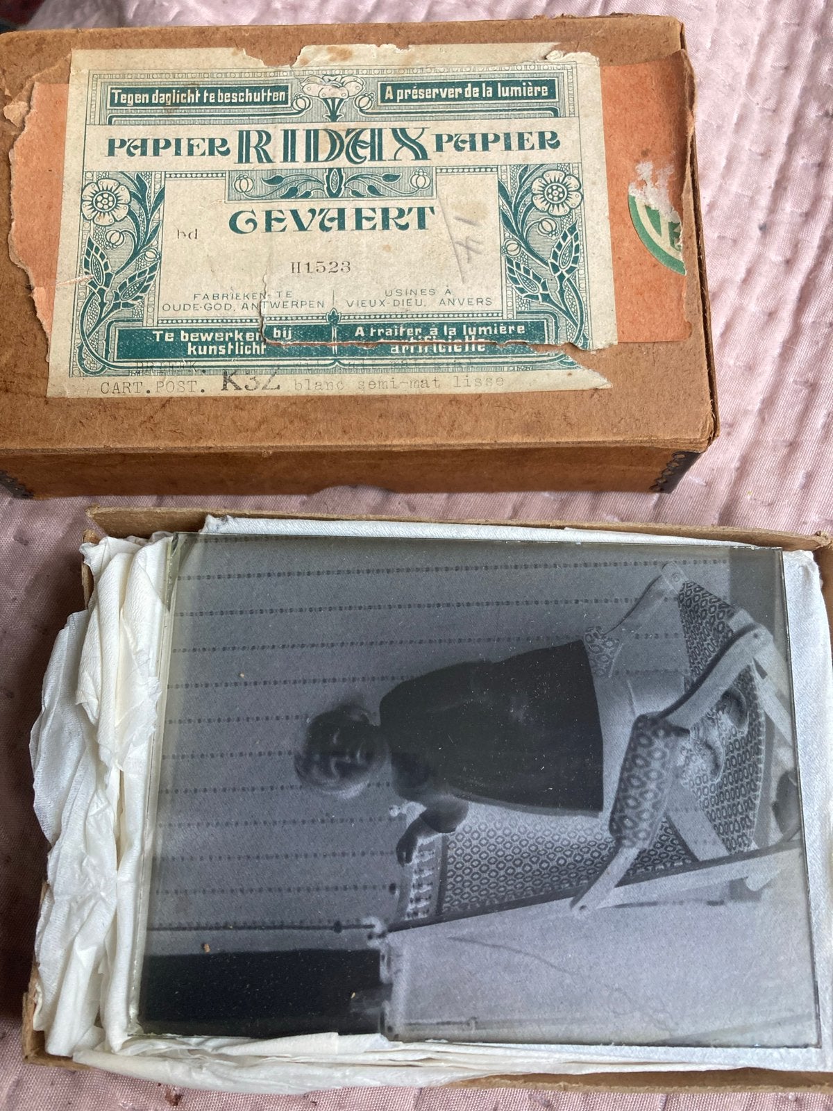 Oude fotonegatieven op glas, Gevaert, diverse onderwerpen, Gebruikt, Verzenden, Foto, Voor 1940