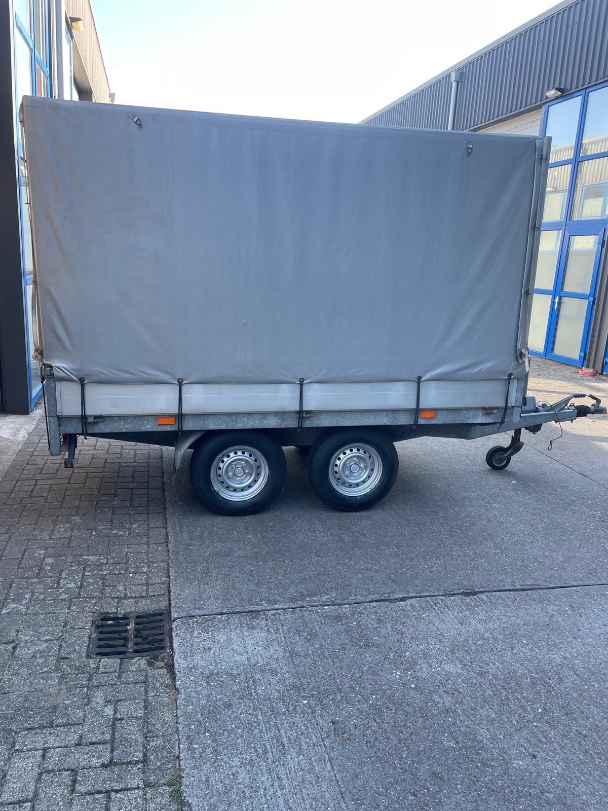 Hapert tandemasser aanhangwagen aanhanger met huif, Ophalen, Gebruikt
