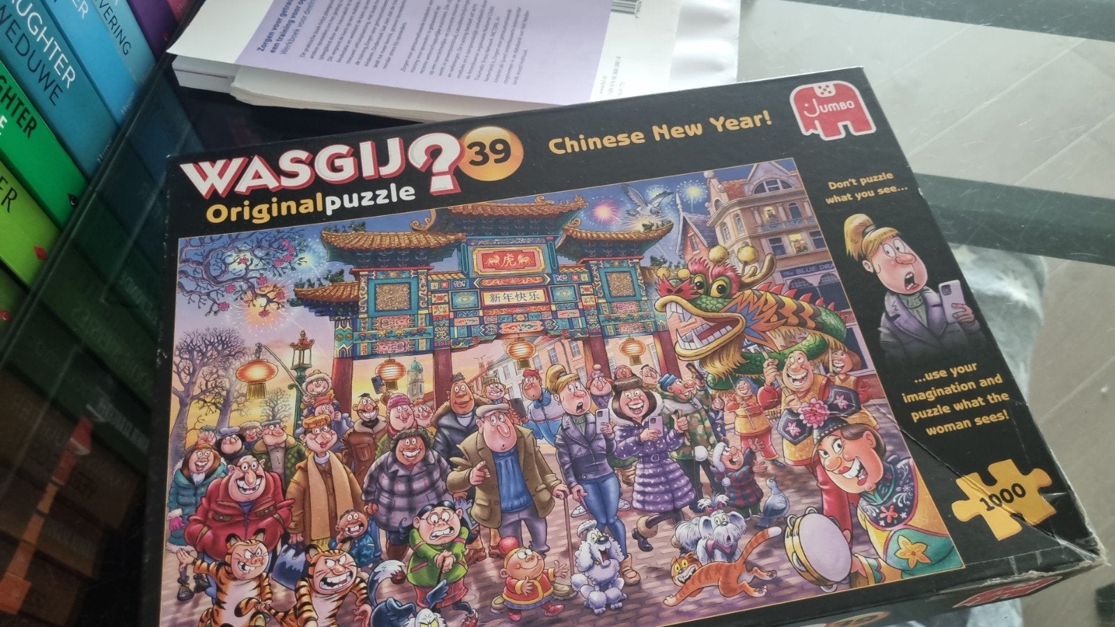 wasgij original 39 - Chinees Nieuwjaar, Ophalen of Verzenden, 500 t/m 1500 stukjes, Gebruikt, Legpuzzel