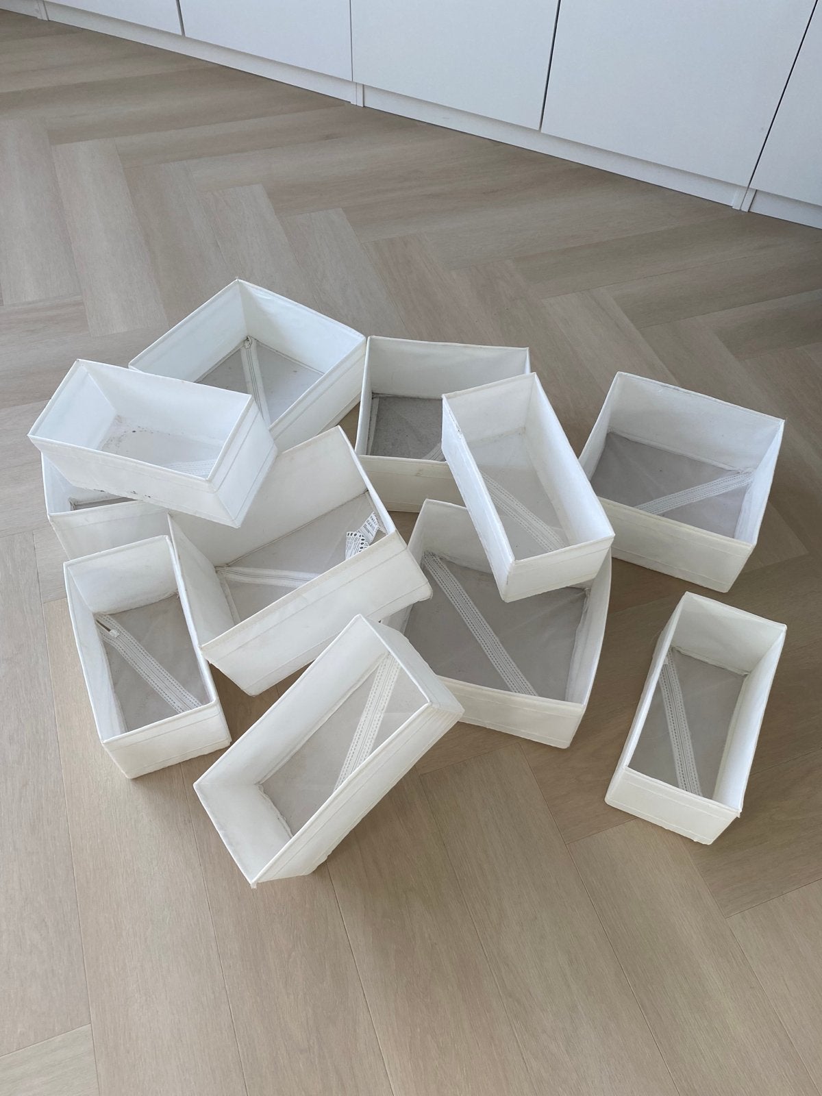 Ikea Skubb Opbergers - Set van 10, Gebruikt, Ophalen of Verzenden, Modern, Wit