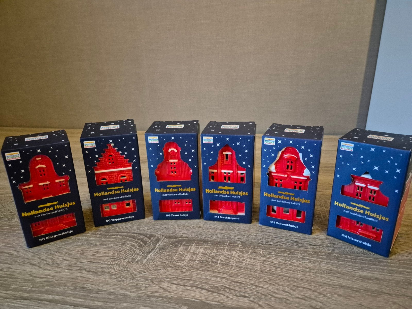 Hollandse Huisjes met twinkelend led licht postcode lotterij, Diversen, Kerst, Ophalen of Verzenden, Nieuw