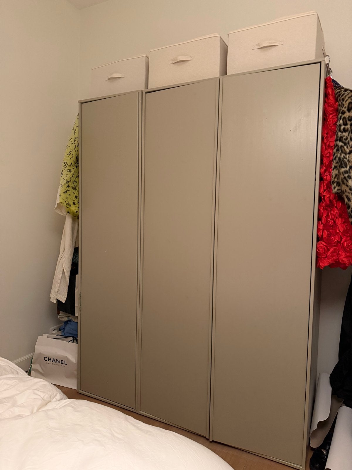 WOOOD Kledingkast - beige, Ophalen, 200 cm of meer, 50 tot 100 cm, Zo goed als nieuw
