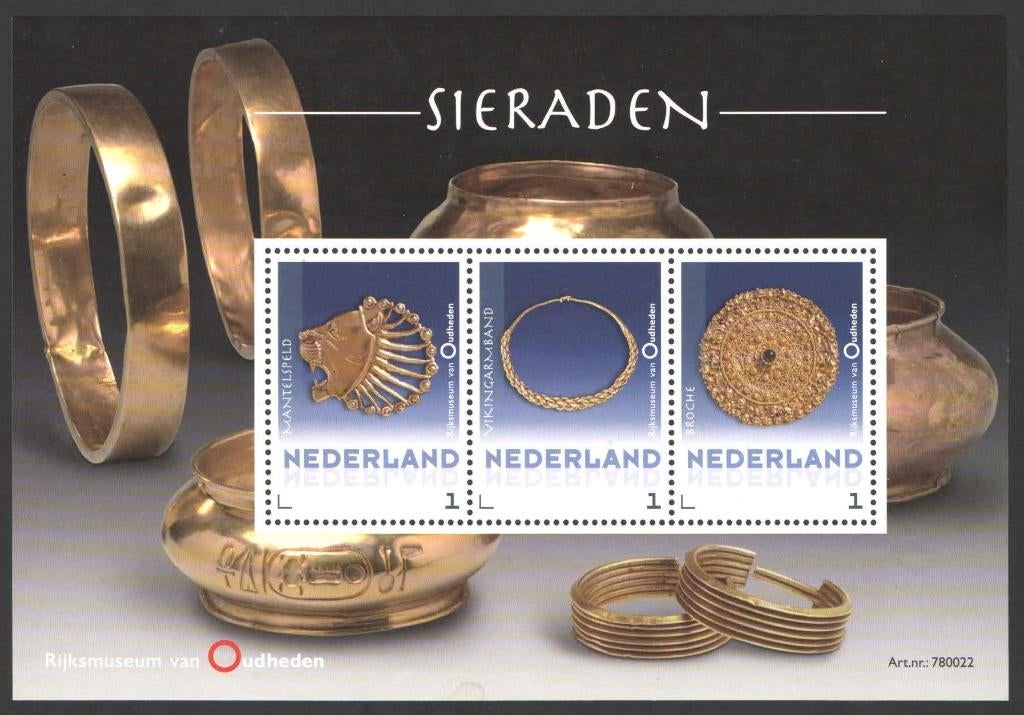 Postzegels Museum van Oudheden: Sieraden, Ophalen of Verzenden, Na 1940, Postfris