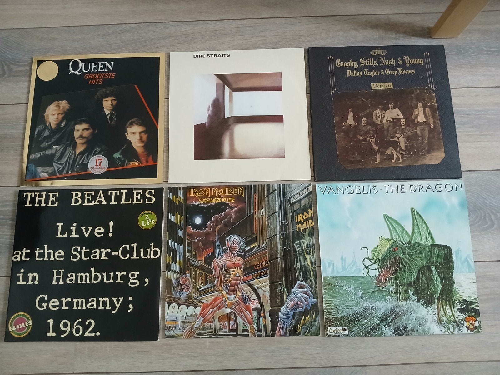 25€p/s.Diverse LP's: Queen, Dire Straits, Iron Maiden, The B, LP, Gebruikt, Pop, Ophalen of Verzenden