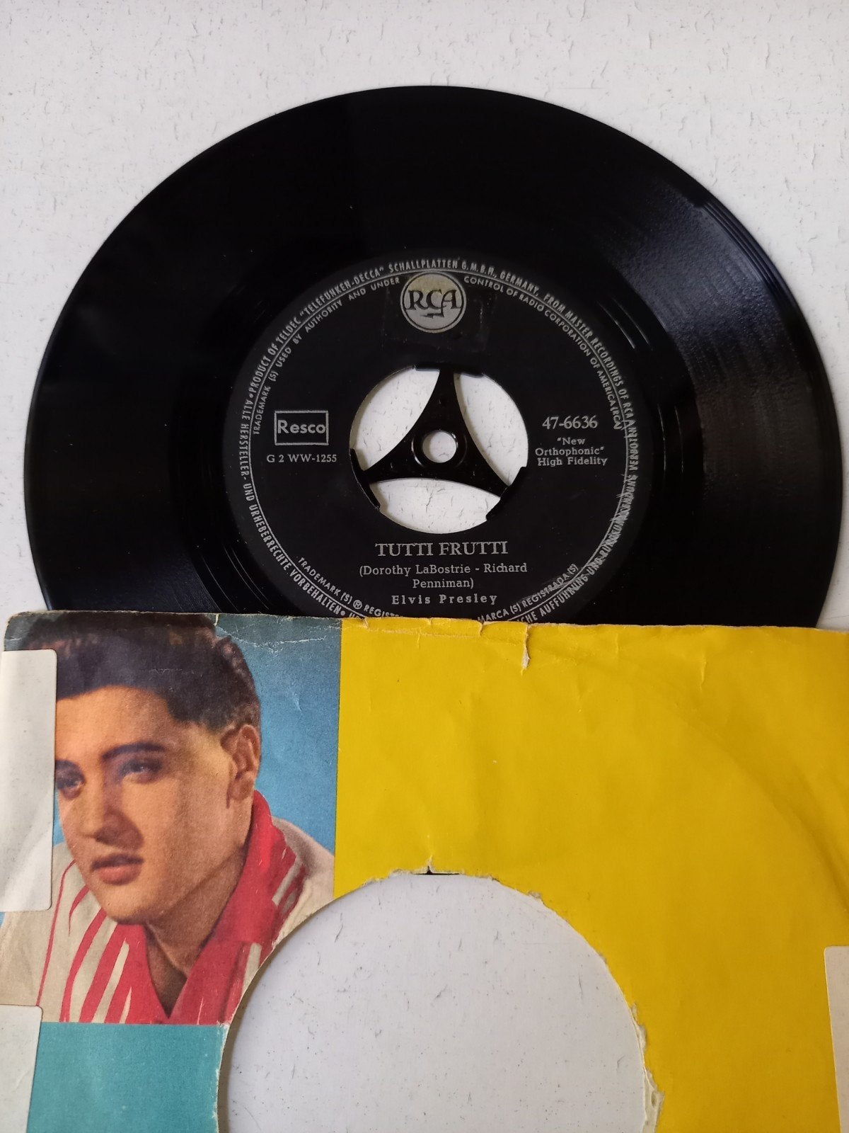 Elvis Presley - Blue Suede Shoes / Tutti Frutti 7 inch, Cd's en Dvd's, Gebruikt, Originele persing, 7 inch, Ophalen of Verzenden