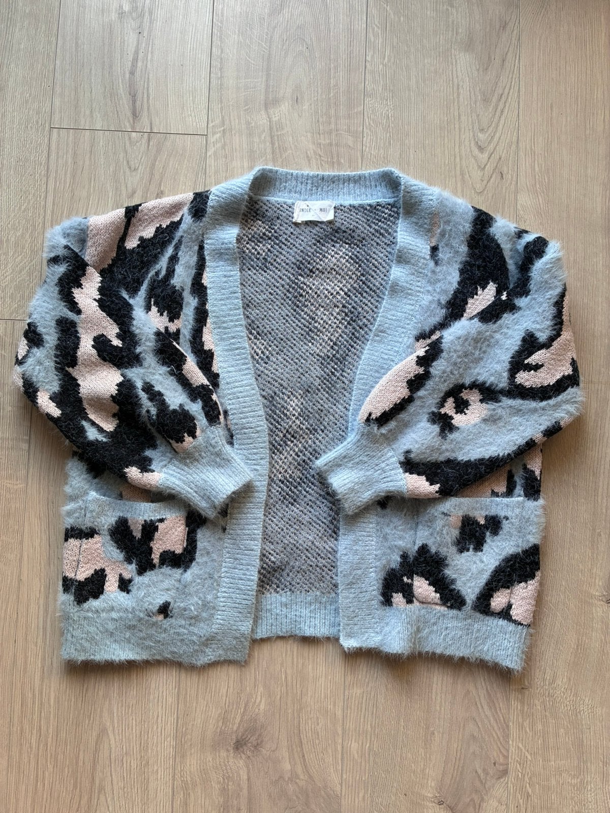 Harig vest met tijgerprint, maat S, Kleding | Dames, Ophalen of Verzenden, Zo goed als nieuw, Maat 36 (S), Blauw