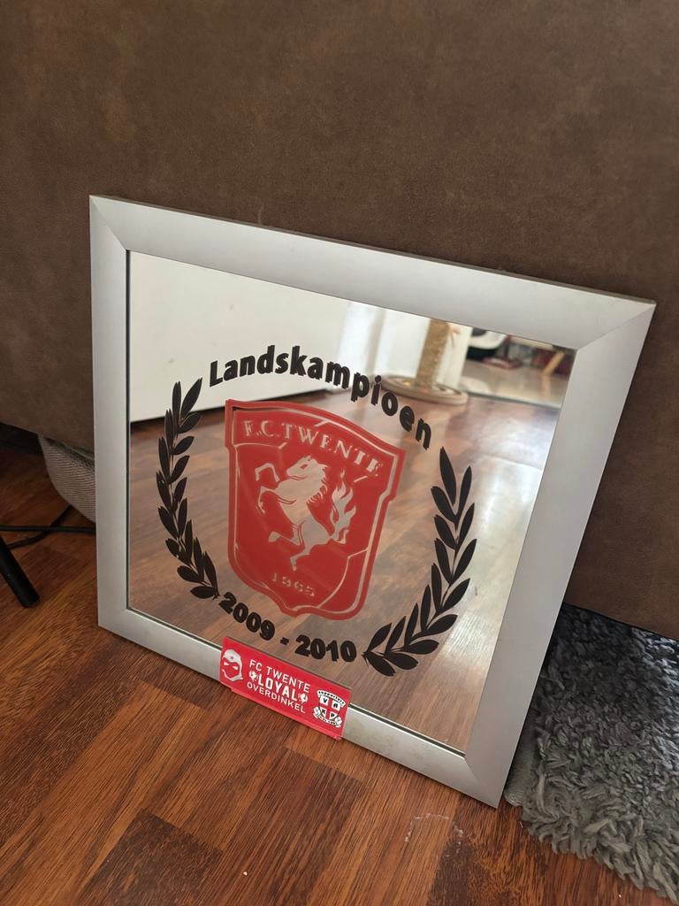 FC Twente Landskampioen 2009-2010 spiegel schilderij, Ophalen, Rechthoekig, Minder dan 50 cm, Minder dan 100 cm