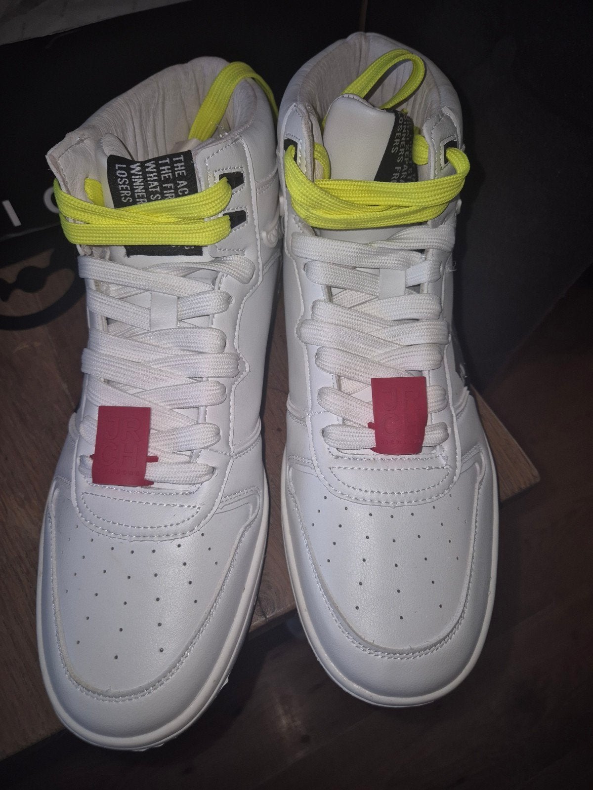 John Richmond sneakers wit met neongele veters, John Richmond, Wit, Nieuw, Ophalen of Verzenden