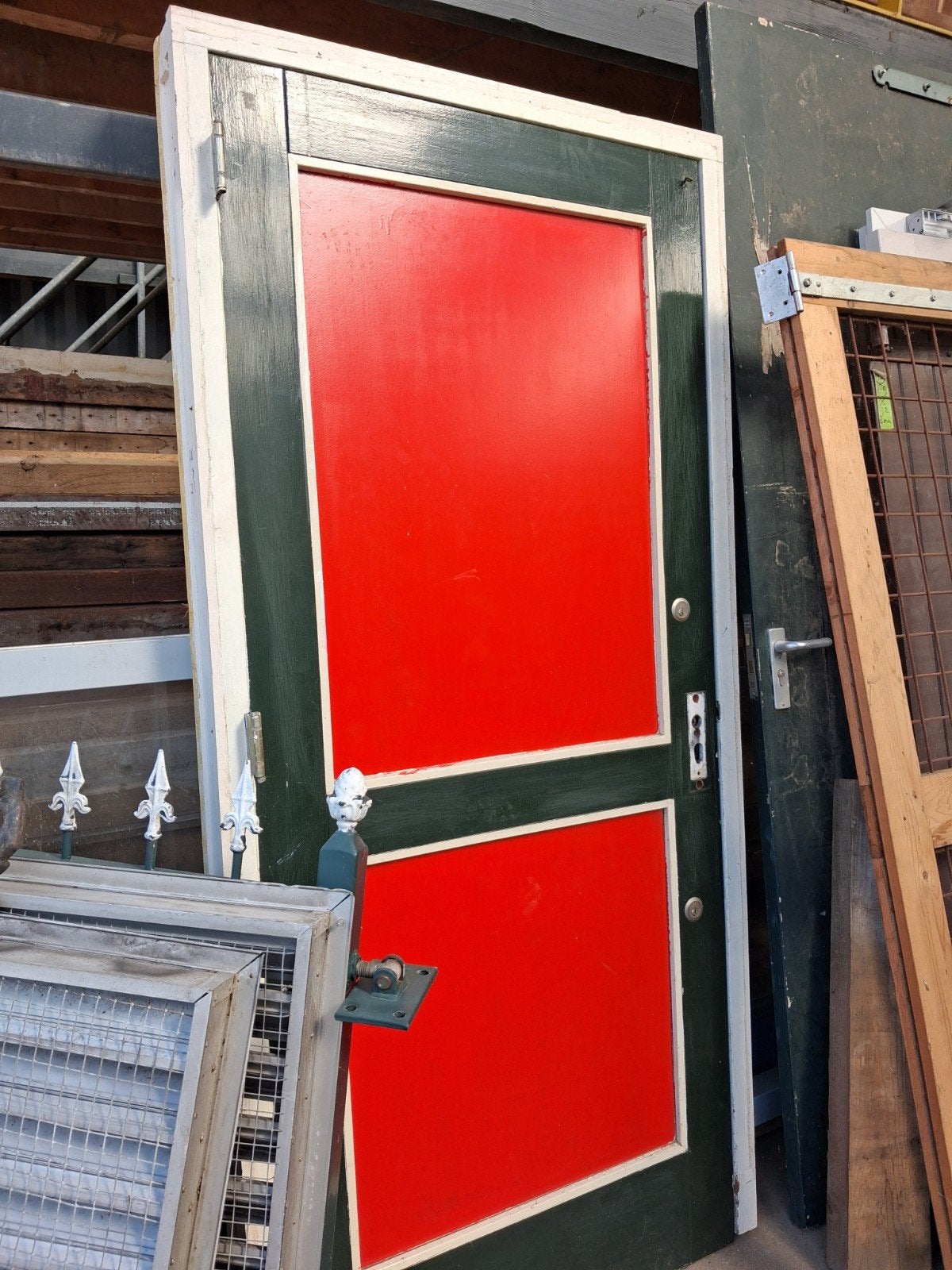 hardhouten deurkozijn met hardhouten deur, Ophalen of Verzenden