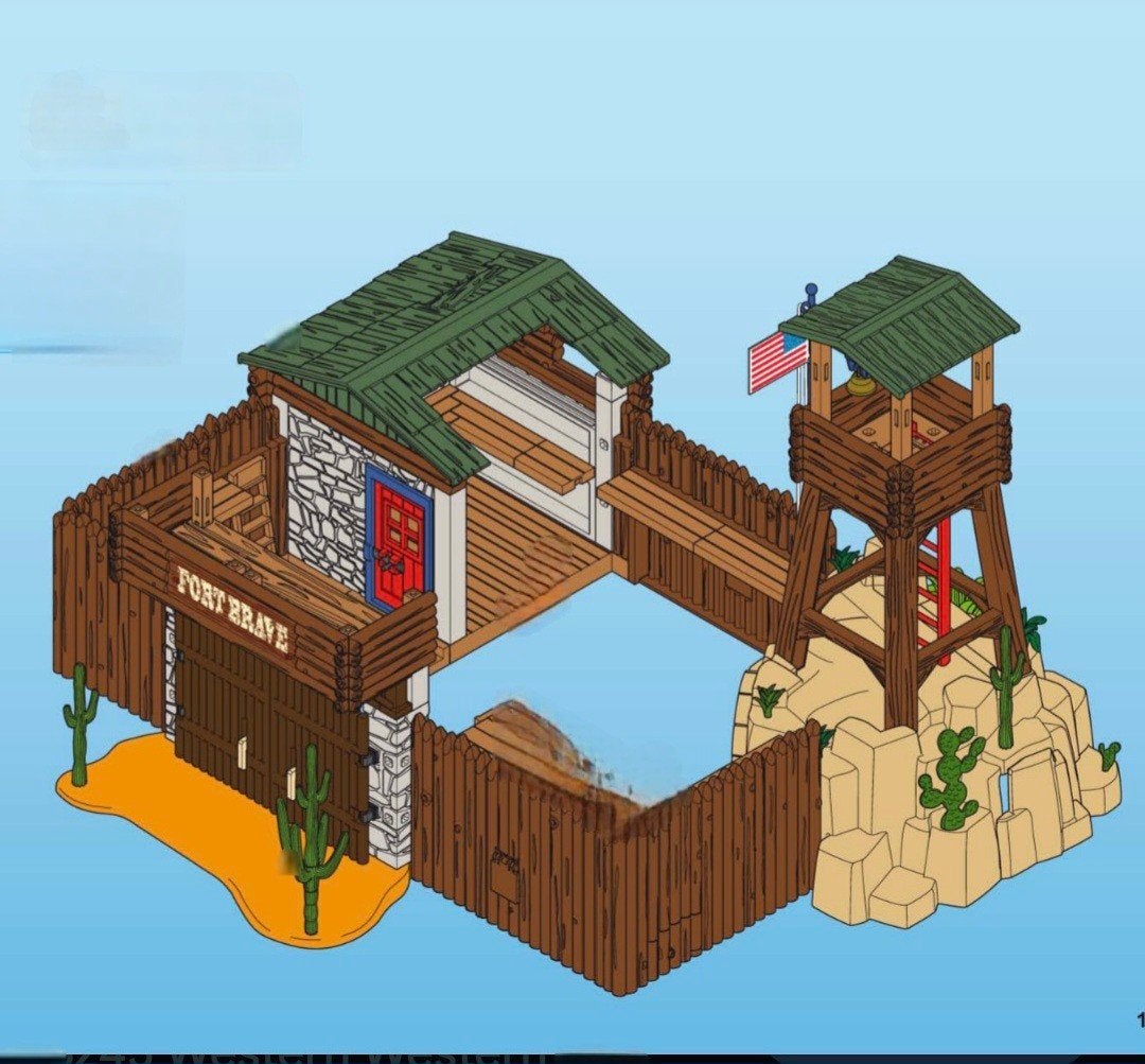 Playmobil Western Fort Brave, Kinderen en Baby's, Gebruikt, Gebouw, Complete set, Historisch