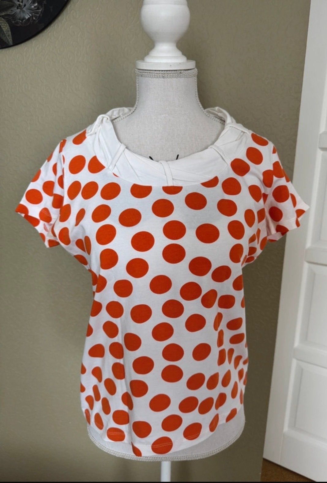 Blue River Shirt met Oranje Stippen - Maat M, Kleding | Dames, T-shirts, Maat 38/40 (M), Wit, Ophalen of Verzenden, Korte mouw