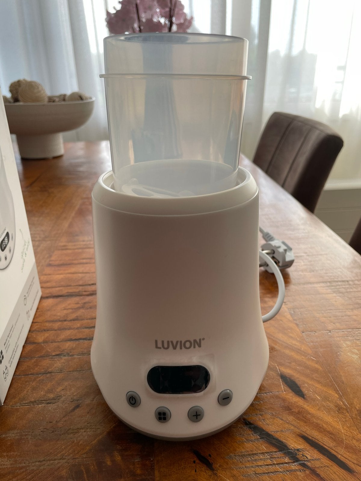 Luvion Eco Fast Deluxe Flessenwarmer 4-in-1, Kinderen en Baby's, Babyvoeding en Toebehoren, Ophalen, Zo goed als nieuw, Flessen- of potjesverwarmer
