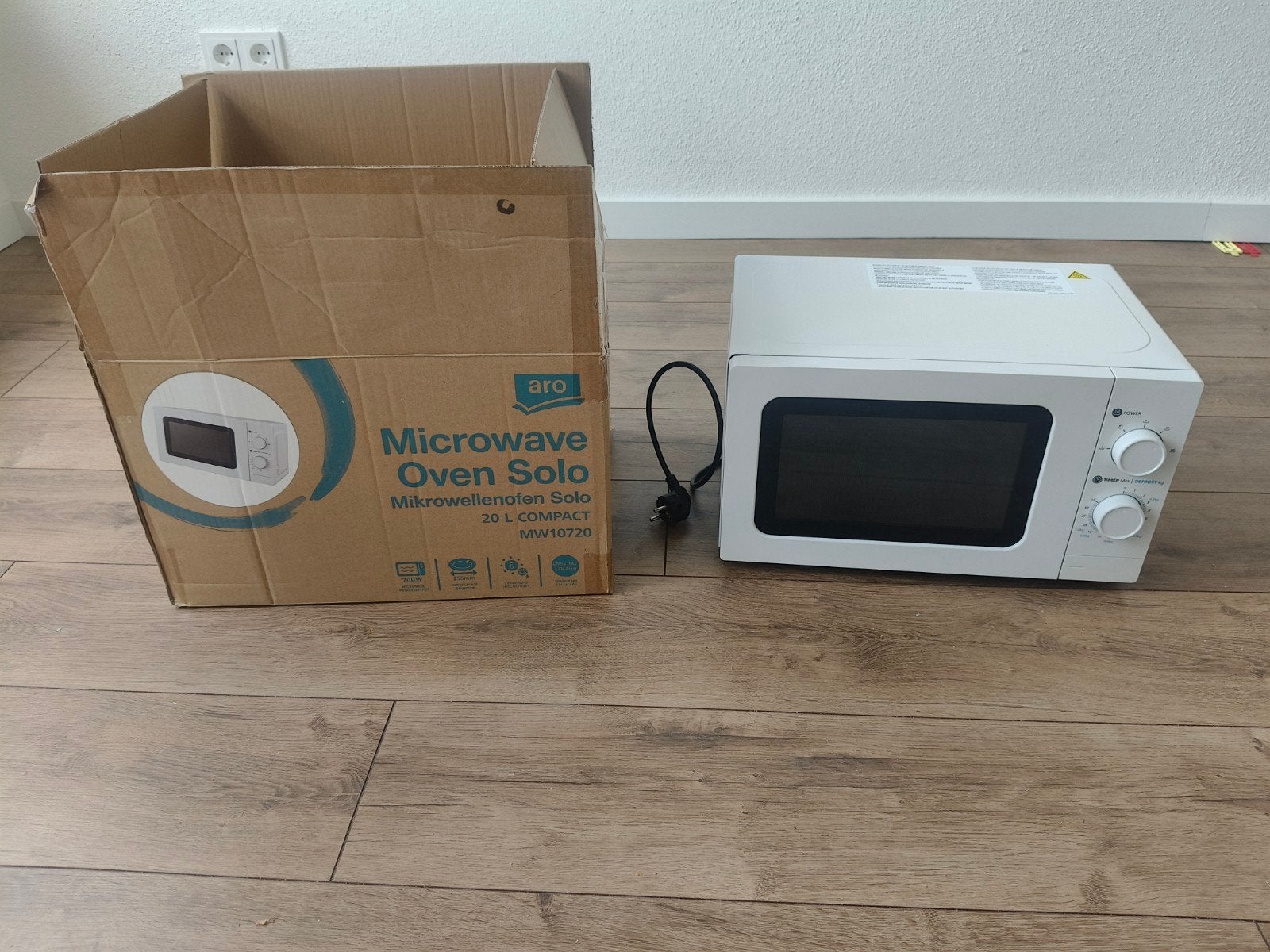 Aro Magnetron Solo MW10720 - 20L Compact, Witgoed en Apparatuur, Ophalen, Minder dan 45 cm, Draaiplateau, Vrijstaand