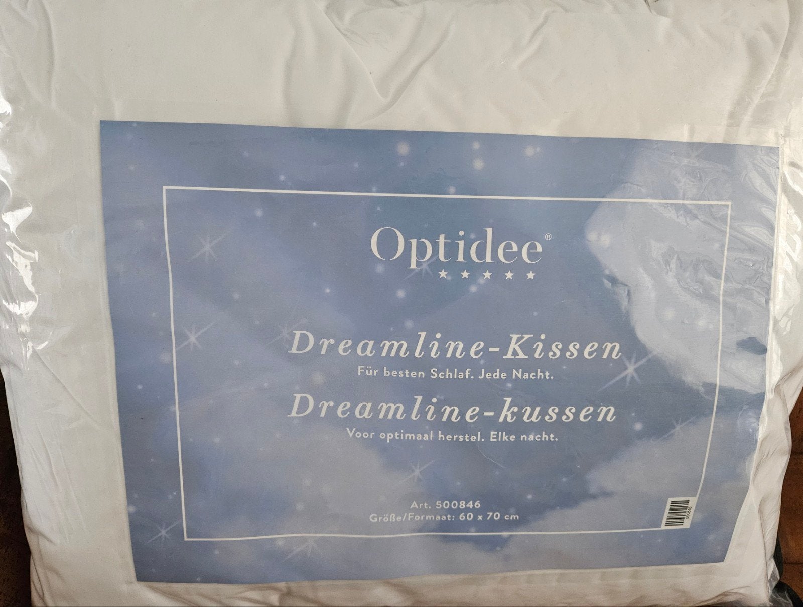 Optidee Dreamline-kussen 60x70 cm, Ophalen of Verzenden, Nieuw, Wit, Kussen