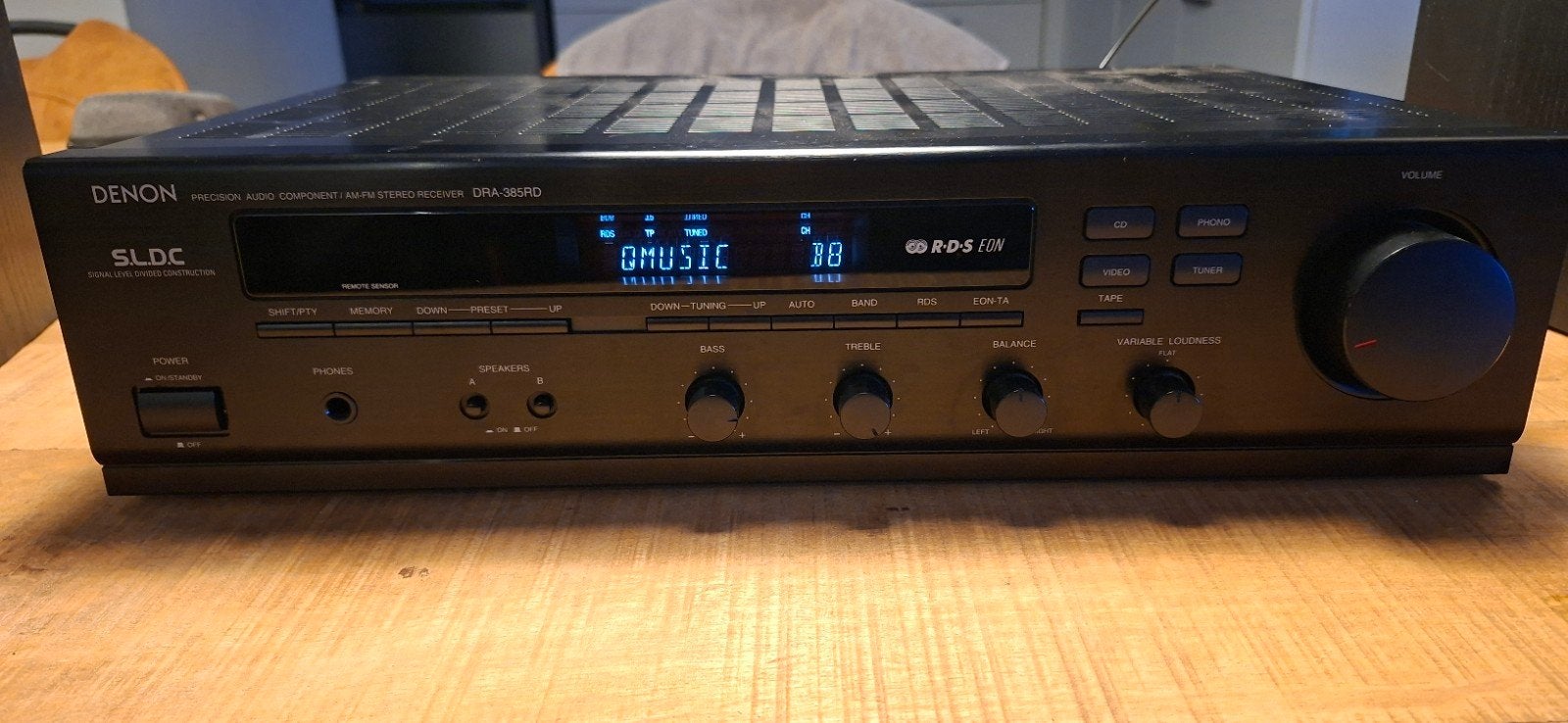 Denon DRA-385RD Stereo Receiver met Sony Speakers, Audio, Tv en Foto, Ophalen, Denon, Zo goed als nieuw, 60 tot 120 watt
