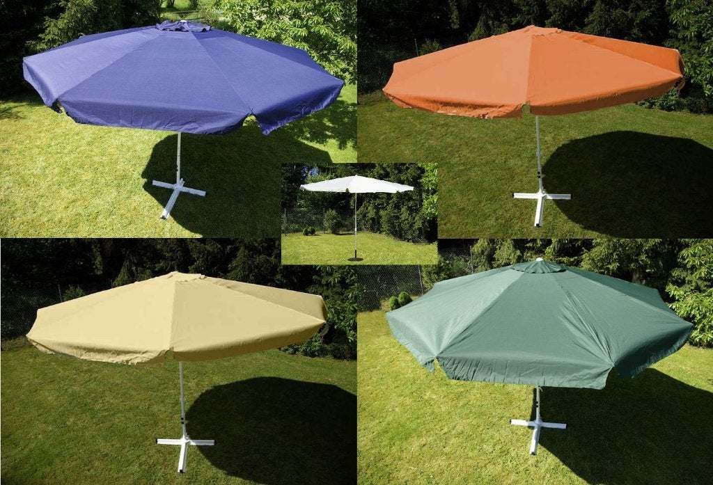 Reuze Parasol. Diameter: 4m. Aluminium/Staal Vele Kleuren!, Tuin en Terras, Parasols, Ophalen of Verzenden, Nieuw, 3 tot 4 meter