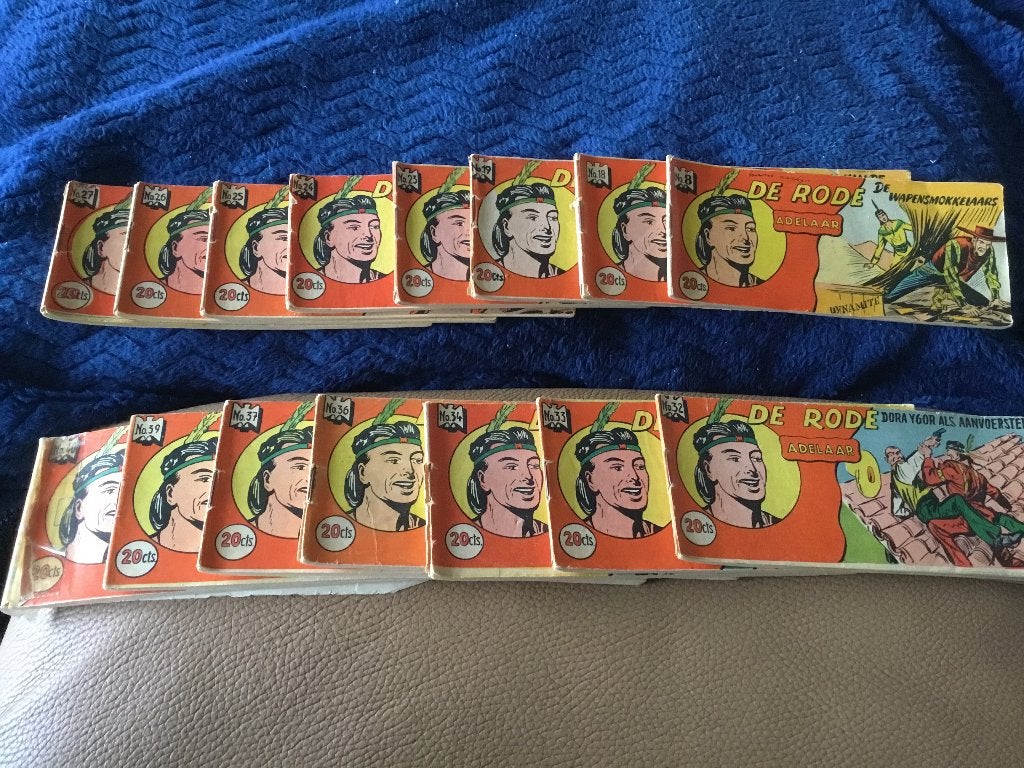 16 stripboeken “De rode adelaar” 1953, Meerdere stripboeken, Ophalen, Gelezen