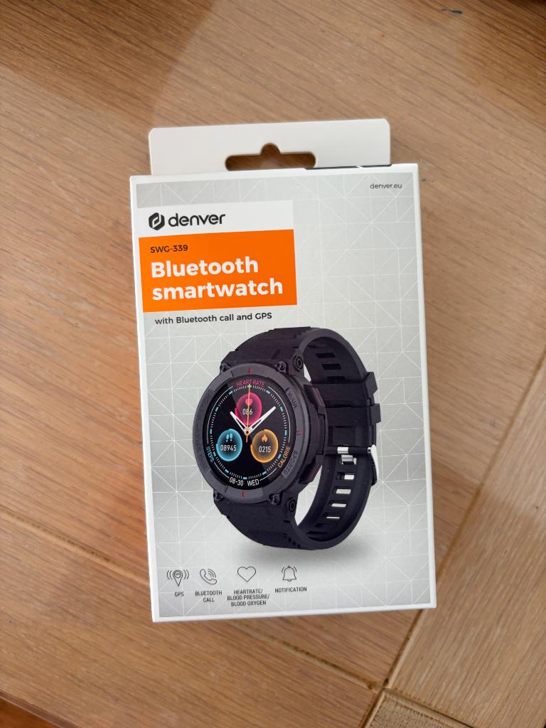 Bluetooth Smartwatch Denver swg339 nieuw, Sieraden, Tassen en Uiterlijk, Smartwatches, Zwart, Hoogte, Nieuw, Ophalen of Verzenden