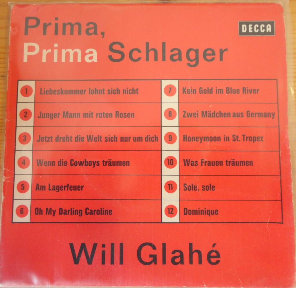 Will Glahe > Prima schlager, Ophalen of Verzenden, Gebruikt, Nederlandstalig
