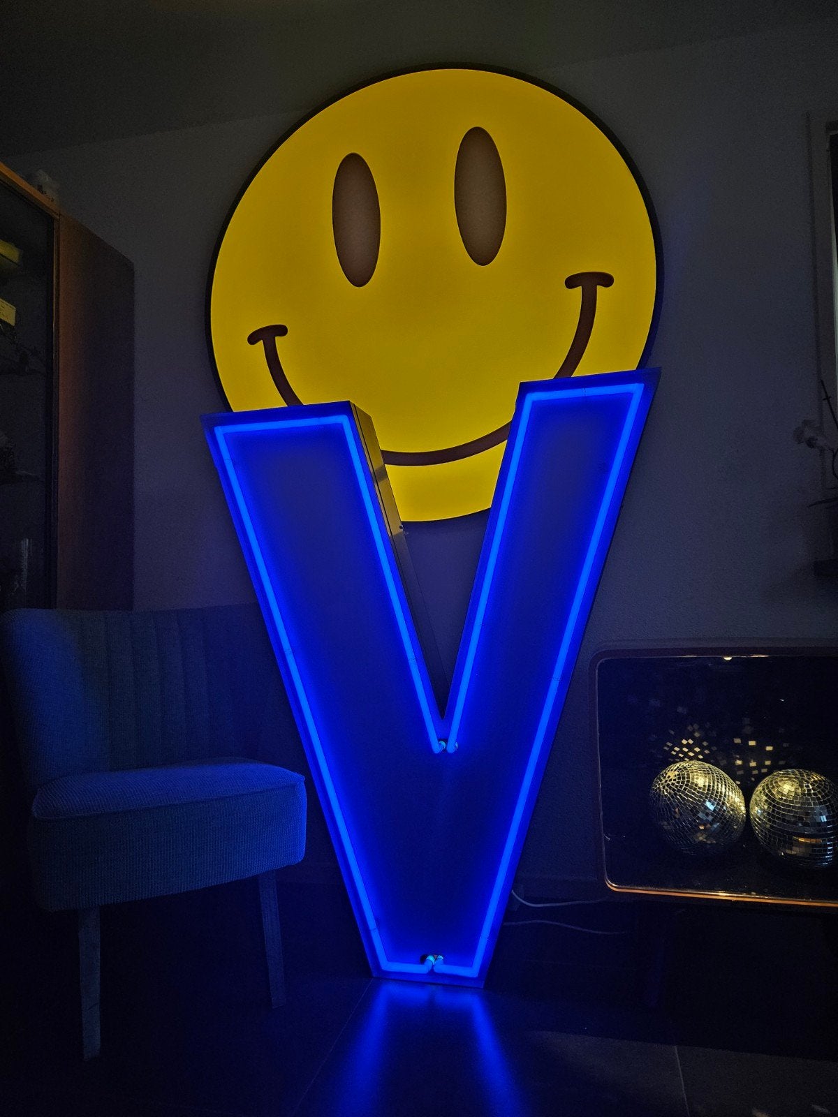 neon doosletter V nieuwe trafo, Ophalen, Gebruikt