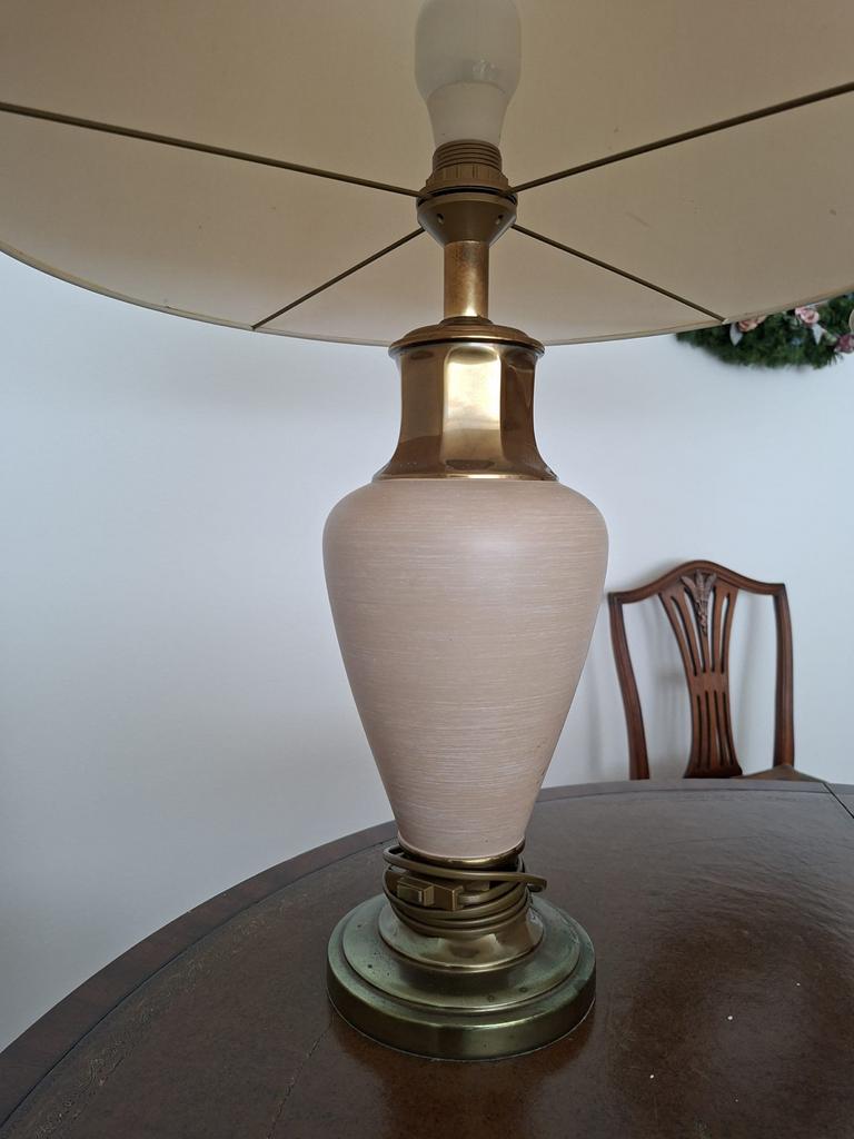 Kullmann tafellampen, aardewerk en messing, Huis en Inrichting, Lampen | Tafellampen, Ophalen, Gebruikt, Overige materialen, Minder dan 50 cm