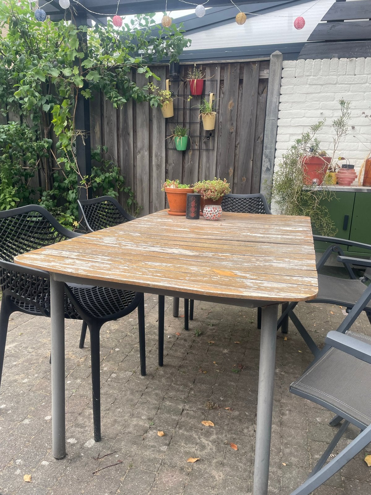 Gratis: Tuintafel 1,49 x 0,90 m, Ophalen, Gebruikt, Rechthoekig, Hout