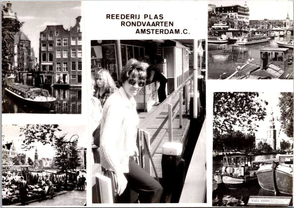 Rederij Plas Amsterdam - 6 ansichtkaarten, Verzamelen, Ansichtkaarten | Nederland, Verzenden, 1960 tot 1980, Gelopen, Noord-Holland