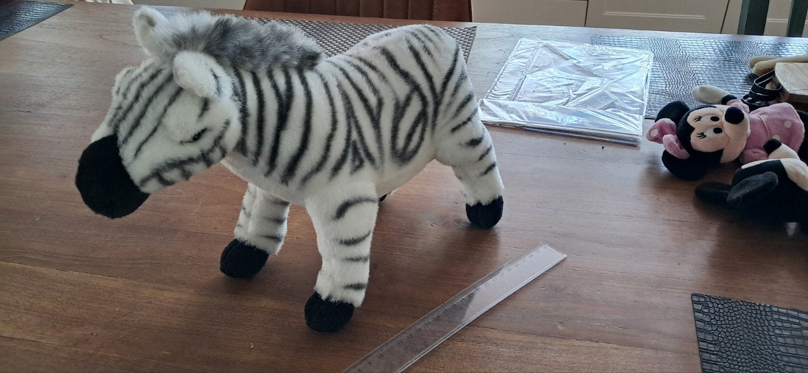 Zebra knuffel, Ophalen of Verzenden, Zo goed als nieuw, Beeldje of Figuurtje