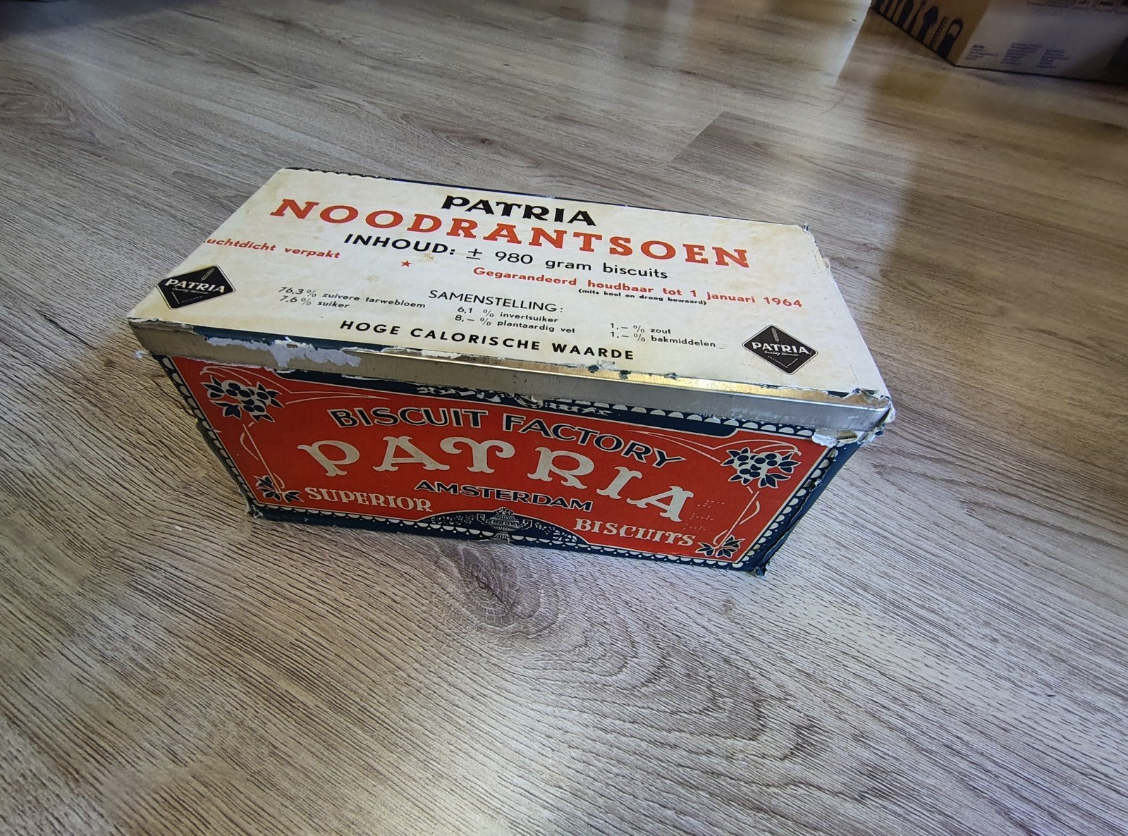 Patria Noodrantsoen Biscuits Doos (Gebruikt, Naoorlogs), Ophalen of Verzenden, Gebruikt